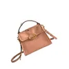 Capacité Vlogoo Designer Sac à bandoulière 2024 Femme polyvalente Valens Sacs de matériel Totes New Metal Cow Hide Gold Grand Button Handbag Brass Crossbody 29BU