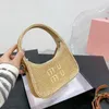 Bolsa de bolsa de bolsa de bolsa moderna e moda bolsa de designer de designer feminino de alta qualidade bolsa de saco de saco de palha de palha crossbody saco com alças compridas