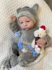 45CM Soft Or Full Body Silicone Vinyl Reborn Awake Boy Or Girl Doll Premie Doll 3D Skin Tone with Veins Doll Accessories 240408