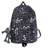 Rucksack weibliche Graffiti -Druckmänner Harajuku -Student männliche Schule Tasche Ladies Fashion Laptop Nylon Frauen Buch Junge