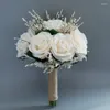 Fiori decorativi simulati BRANDLE ROSA BRIDE BRIDE TETTIVA PROPPE POGRAFICI Z-747 Decorazione natalizia