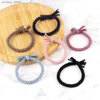 Haar rubberen bands trendy vlecht draai elastische haarband schattige vaste kleuren boog hoofdband dames meisjes prachtige paardenstaarthouder scrunchies accessoires y240417