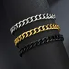 Брупч высококачественные браслеты из нержавеющей стали для мужчин пустого цвета панк бордюр кубинские звенья браслеты на ручных украшениях подарки Trendl240417