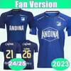 24 25 Millonarios F.C.Castro Mens Soccer Jerseys 2023 Vasquez Quinones Giraldo Pereira Vargas Домашняя футбольная рубашка с коротким рукавом