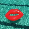 Red lip swimming ring Inflatable pool flash swimming ring swimming tool pool lifebuoy swimming pool float adult pool 240412