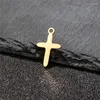 Charms 5pcs / lot 12 19 mm Cross en acier inoxydable pour bijoux faisant du collier pendentif bricolage bijoux de bijoux accessoires