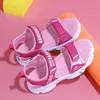 Summer Brand Nonslip Beach Shoes Children Sandals Girls Casual Kids Flowers Princess Flat Size 2938 240410