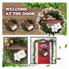 Decorative Flowers Christmas Wall Decorations Wreath Small Fresh Nameplates Artificial Round Garland Door Hangers