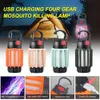 Mosquito Killer Lamps Electric Mosquito Repultent Lampe Outdoor Camping Fly Catcher avec crochet USB Charge des insectes nuisibles ménagers YQ240417