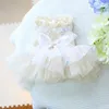 Dog Apparel Lace Mesh Princess Dress Clothes Beige Fashion Sweet Clothing Cat Comfortable Trendy Design Party Pet Products Wholesale