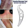 Aço inoxidável Gua Sha Massageador Miofascial Rasper Rasper Ferramenta de Fisioterapia para Face Coloque do ombro do pescoço Músculo Relax 240417