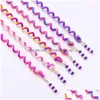 Hair Rubber Bands Pack Of 6 Color Braided Ring Curly Tray Tools Twist Braids Little Girls Accessories Headdress Aa220323 Drop Delive Dhtiq