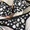 Retro dames bikini zwempak klassiek polka dot print zwempakken sexy dames camisole badkleding sets luxe merken badpakken csd2404172-12