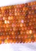 Natuurlijke echte stenen Brazilië Red Orange Chalcedony Carnelian Round Losse sieraden kralen 612 mm 155quot 054047518629