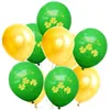 Partydekoration 10pcs Green Confetti Ballons Happy St. Patricks Day Clover Latex Irish Shamrock Vorräte