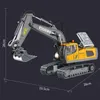 Diecast Model Cars 11ch RC Excavator 1 20 Remote Control Truck 2.4G RC Engineering Vehicle Excavator Truck Radio Control Control Toy Gifts J240417