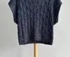 Swery dla kobiet ultra-fine koraliki sweter gruboziarnisty kabel duży kamizelka w dekolcie Kobieta najlepsza moda