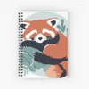 Kırmızı Panda Spiral Notebook 120 Sayfalar Çocuklar İçin Komik Hayvan Desen Dergisi Kitap Doğum Günü Partisi Hediye Okul Ofis Çalışma Malzemeleri