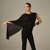 Stage Wear 2024 Latin Dance Tops for Women Loose Bat Sleeved Practice Clothes Chacha Rumba Tango Adult Costumes DQS15796