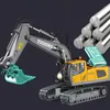 Diecast Model Cars 11ch RC Excavator 1 20 Remote Control Truck 2.4G RC Engineering Vehicle Excavator Truck Radio Control Control Toy Gifts J240417