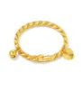 Europe och Amerika Baby Lovely Bangles Yellow Gold Plated Bells Baby Armband Bangles For Babies Kids Nice Gift5195496