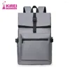 Backpack 2024 Large Capacity Unisex Fashion Trend Outdoor Leisure Computer Bag Simple Solid Color Business