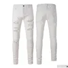 Mens Jeans Man Designer Skinny Men Black Pants Rip Denim Biker Grey Di Slim Fit Stretch Motorcycle Bone Halloween Straight Spray Rippe Dhad7