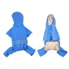 Dog Apparel Waterproof Large Raincoat Rain Cloth Reflective Jumpsuit For Big Medium Labrador Retriever Outdoor Walking Clothing Coat