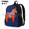 Rugzak rood Zweeds Dala Horse Outdoor Hiking Waterdichte kampeerreizen Noordse Noors