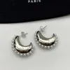 Designer Celine bijoux Celins Celi Familles Boucle d'oreilles de perles de Nouvelle Lune pour femmes Fénérance de style parfume