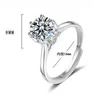 GRA Certifié 5CT Ring VVS1 Round Lab Diamond Solitaire pour les femmes Promis de fiançailles Bijoux de bandes de mariage 240417