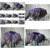 Other Festive Party Supplies 3 Ply Purple Feather Collar Shrug Cape Shawl Shoder Jacket Clothing Patry Cotume6236156 Drop Delivery Dh8Io