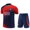 Fotbollströjor Paris Mbappe Football Short Sleeved Training Jersey Set for Adult and Childrens Summer Pre Match Sports Training