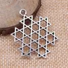 Charms Ornaments Star of David Jewelry Making 40x31mm 5pcs