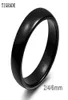 246 mm Black Brackaged Fashion Ceramic Ring Women Men Angls de mariage Band de fiançailles féminines Bague plus taille 4143270478