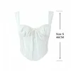 Serbatoi femminili 2024 Summer Sexy Club Lace Ladies Donne Cropt Top Abbigliamento bianco di alta qualità