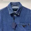 Casual shirts voor heren heren kleding ontwerper shirts ons maat losse versie van blauwe casual jeans shirt hoogwaardige ontwerp met één borsten luxe mannen shirts