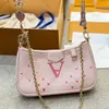 Designer Bag Women Crossbody Shoulder Bags Chain Wallet Lady Easy Pouch On Strap Purse Letters Luxury Bag Handväskor Strawberry Ice Cream Pink Size 21*12cm