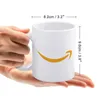 Taglie Prime Smile White Mug Coffee Coffee 330 ml Ceramica Coppa di latte e regalo di viaggio per la consegna di amici