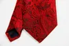 Bow Ties classic floral rouge noir cravate jacquard tissé de soie 8 cm pour cravate masculine.
