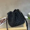 Bolsas de saco de caçamba de nylon de nylon, de nylon, de nylon, de largura, para mulheres com grande capacidade, sentimento de ponta, moda e versátil ombro portátil