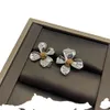 Ontwerper Celieene sieraden Celins Celi Nieuwe Franse zilveren metallic Flower oorbellen Super onsterfelijk dagelijkse zoete lente en zomermode meisje