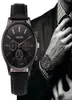 Montre-bracelets Hommes décontractés Regède Retro Design Leather Band Watch Analog Allia Business Business Relogio Masculino9736840