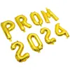 Party Decoration Prom 2024 Luftballons Golden Banner 40 cm Mylars Letter Zeichen Abschluss