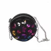 Shoulder Bags Personality Butterfly Pattern Women Basketball Handbags 2024 Mini Leisure Crossbody Bolsas Small Acrylic Chain Hand Bag