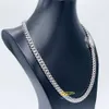 Herren Halskette 8mm 10 mm 12 mm 13mm VVS Moissanit Diamond Clasp Feststoff 925 Silber vereisere Miami Cuban Link Chain Hip Hop Schmuck Schmuck