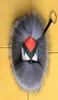 Y Real Fur Pom Poms Bug Little Bag Charm äkta Pompom Keychain Car Jewelry Pendant2822084