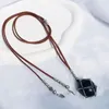 Pendant Necklaces Trendy Crystal Stone Holder Necklace Mesh Pocket Metal Clavicle Chain For Women F0S4