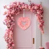 Kalp gül sevgililer aşk günü çelenkler simülasyon çiçekleri kapı asılı düğün partisi çelenk mutlu dekor 240127