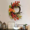 Decoratieve bloemen seizoensgebonden herfst krans levendige oogst mini pompoenen bessen sier decor voor voordeur home thanksgiving outdoor